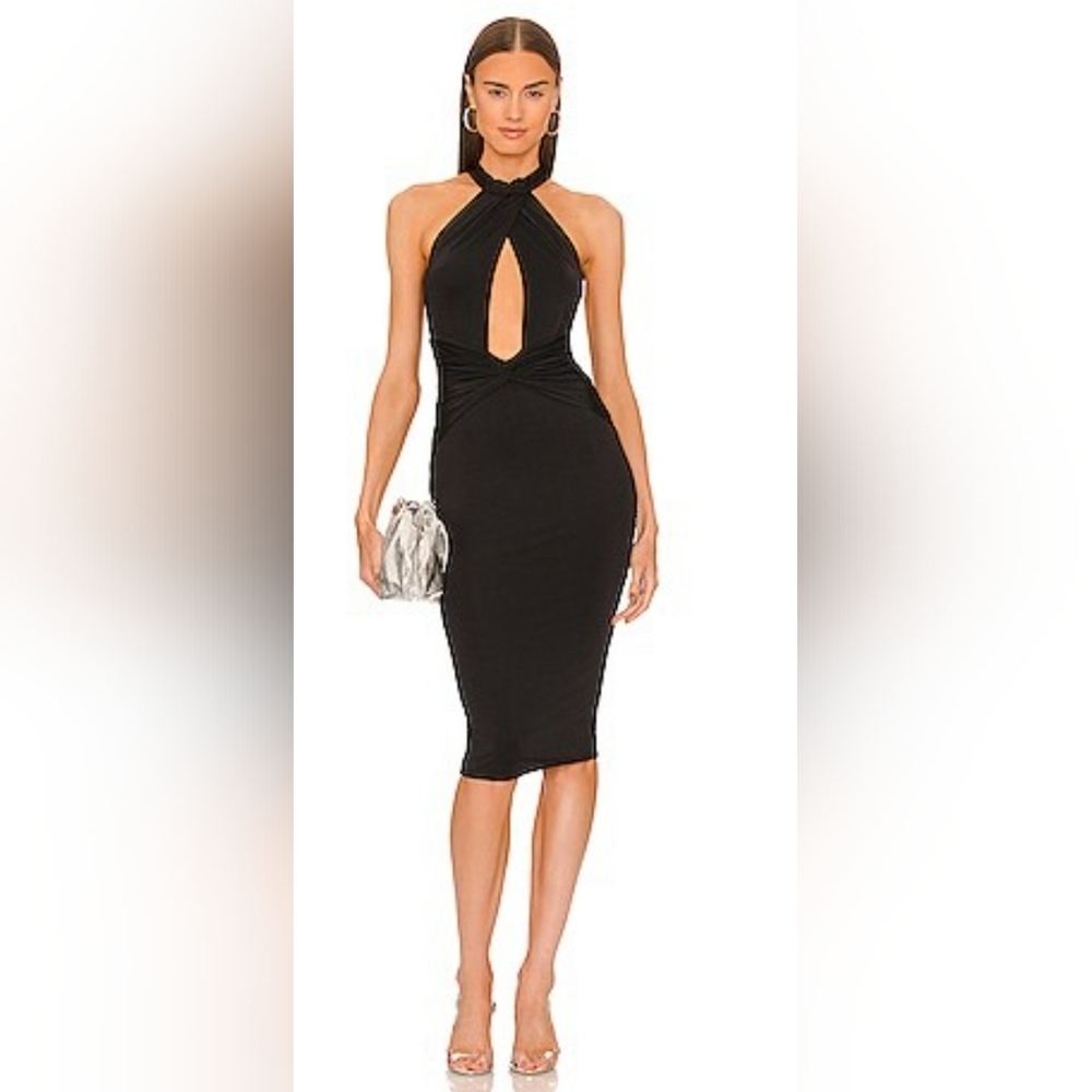 Michael Costello X Revolve Faye Midi Dress In Black Size M Rtls185